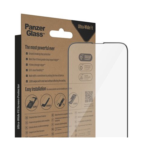 PanzerGlass | Screen protector - glass | Apple iPhone 13, 13 Pro, 14 | Polyethylene terephthalate (PET) | Black | Transparent - 3
